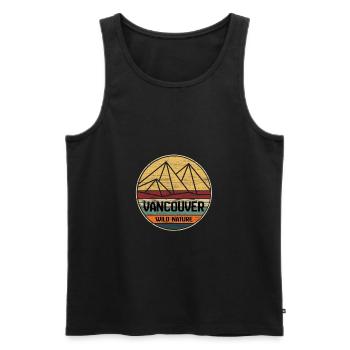 look vancouver canada retro usagé - Débardeur bio Premium Homme - noir - Devant - Michal (187cm)