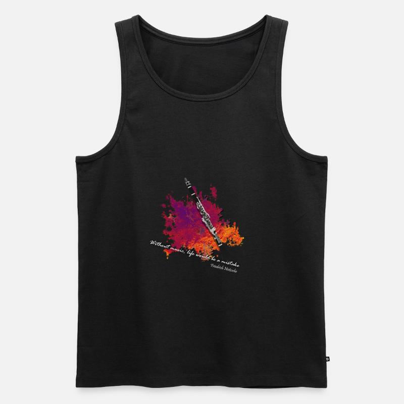 klarinette - Männer Premium Bio Tank Top - Schwarz