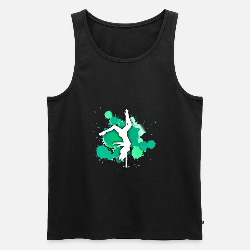 poledance dancing dancer - Men's Premium Organic Tank Top - black