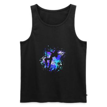 poledance stangen tanzen geschenk - Männer Premium Bio Tank Top - Schwarz - Vorne - AI Model Male 178 light (178cm)