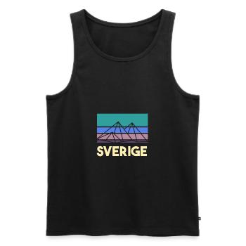 schweden - Männer Premium Bio Tank Top - Schwarz - Vorne - AI Model Male 178 light (178cm)