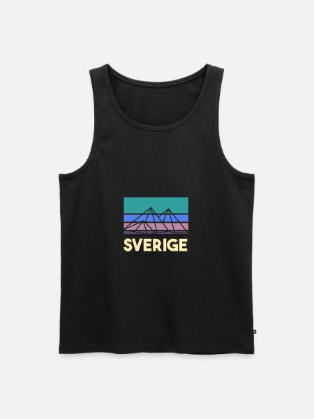 schweden - Männer Premium Bio Tank Top - Schwarz