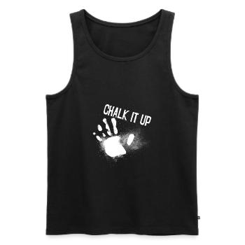chalk it up bouldering gymnastics magnesium gift - Men's Premium Organic Tank Top - black - Front - Michal (187cm)