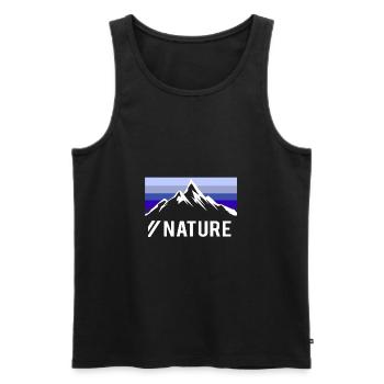 natur - Männer Premium Bio Tank Top - Schwarz - Vorne - AI Model Male 178 light (178cm)