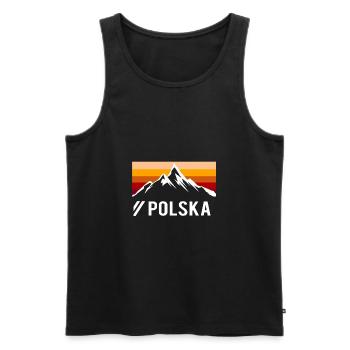 polen - Männer Premium Bio Tank Top - Schwarz - Vorne - Michal (187cm)