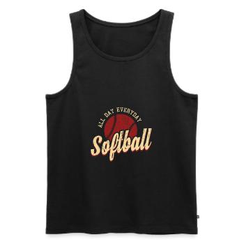 Softball - Männer Premium Bio Tank Top - Schwarz - Vorne - Michal (187cm)