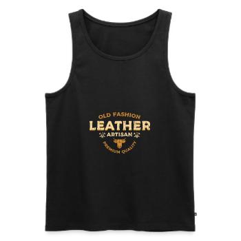 Leathercraft Artisan Fashion - Men's Premium Organic Tank Top - black - Front - Michal (187cm)