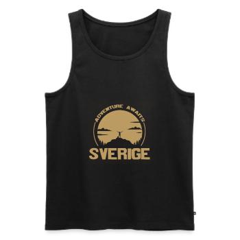schweden - Männer Premium Bio Tank Top - Schwarz - Vorne - AI Model Male 178 light (178cm)