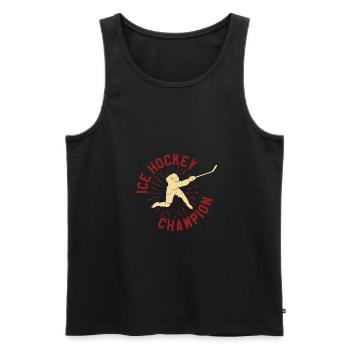 Eishockey Eishockey - Männer Premium Bio Tank Top - Schwarz - Vorne - Michal (187cm)