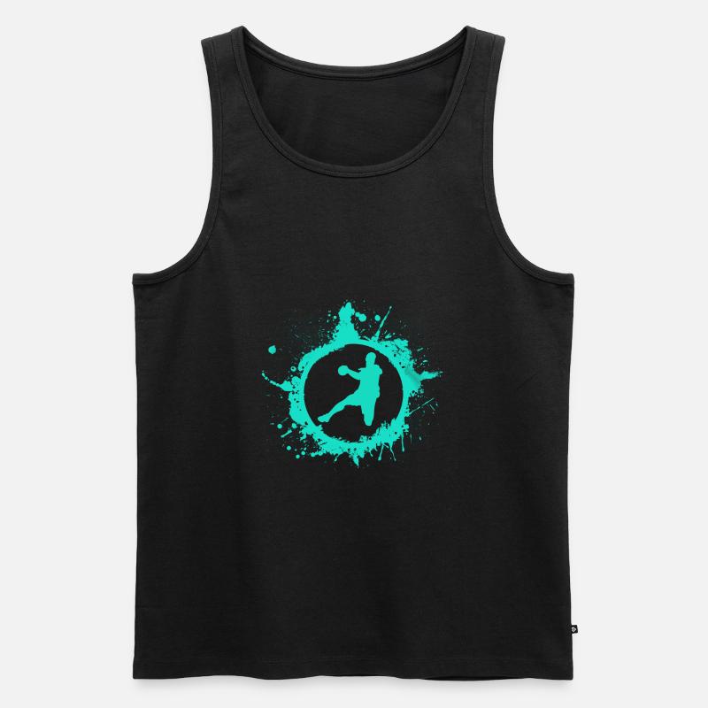handball - Männer Premium Bio Tank Top - Schwarz
