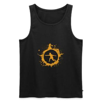 discgolf spieler spielerin geschenk - Männer Premium Bio Tank Top - Schwarz - Vorne - Michal (187cm)