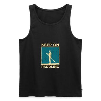 Paddle Board Stand Up Paddling - Débardeur bio Premium Homme - noir - Devant - Michal (187cm)
