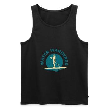 Paddle Board Wasser Geschenk - Männer Premium Bio Tank Top - Schwarz - Vorne - Michal (187cm)