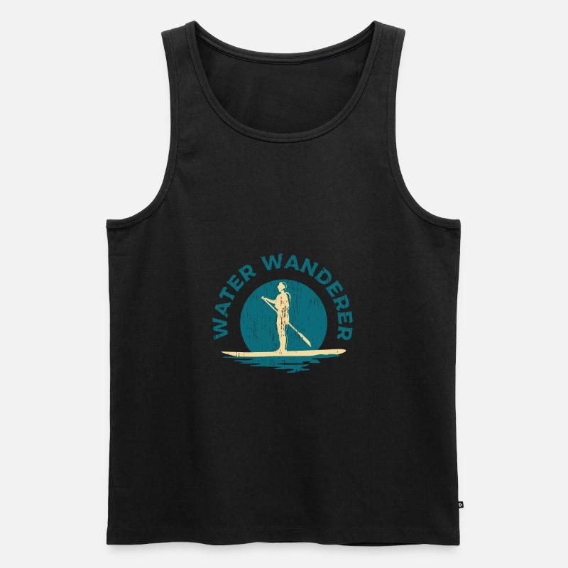 Paddle Board Wasser Geschenk - Männer Premium Bio Tank Top - Schwarz