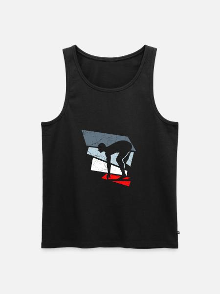 swimmer swimmer - Men's Premium Organic Tank Top - black