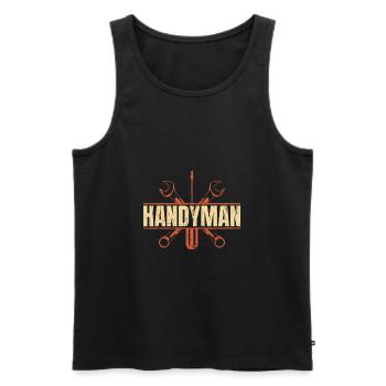 Heimwerker - Männer Premium Bio Tank Top - Schwarz - Vorne - AI Model Male 178 light (178cm)