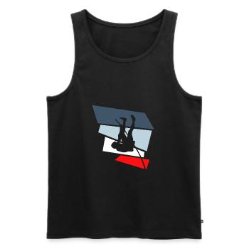 stabhochsprung - Männer Premium Bio Tank Top - Schwarz - Vorne - AI Model Male 178 light (178cm)