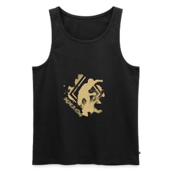 inliner inlineskater - Männer Premium Bio Tank Top - Schwarz - Vorne - AI Model Male 178 light (178cm)