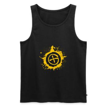 geocaching - Männer Premium Bio Tank Top - Schwarz - Vorne - AI Model Male 178 light (178cm)