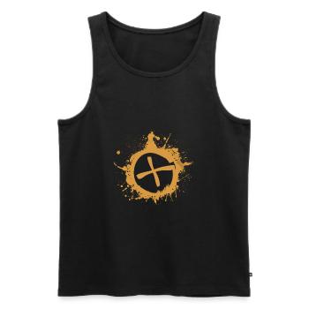 geocaching - Männer Premium Bio Tank Top - Schwarz - Vorne - Michal (187cm)
