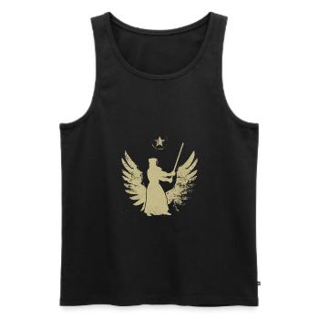 kendo - Men's Premium Organic Tank Top - black - Front - Michal (187cm)