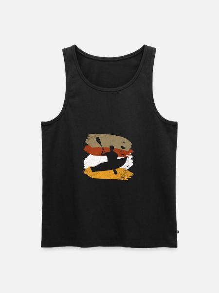 canoe - Men's Premium Organic Tank Top - black