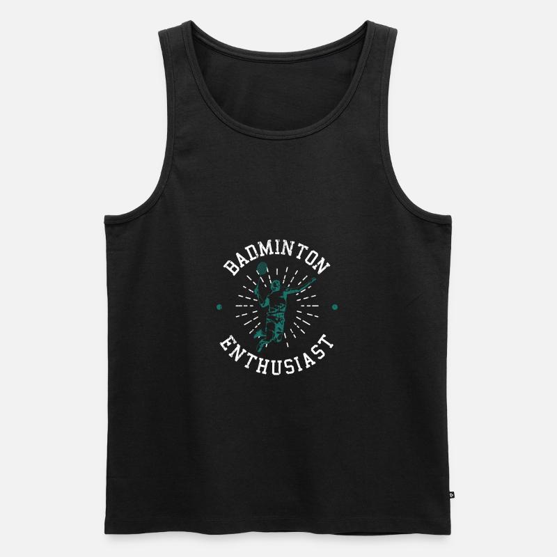 Badminton - Männer Premium Bio Tank Top - Schwarz