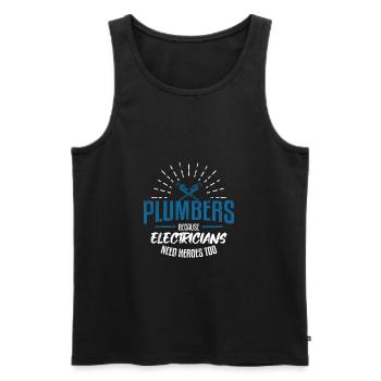 Klempner - Männer Premium Bio Tank Top - Schwarz - Vorne - Michal (187cm)