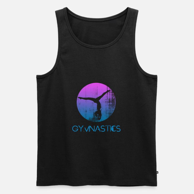 gymnastics turnen handstand - Männer Premium Bio Tank Top - Schwarz