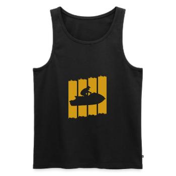 Jet Ski - Männer Premium Bio Tank Top - Schwarz - Vorne - AI Model Male 178 light (178cm)