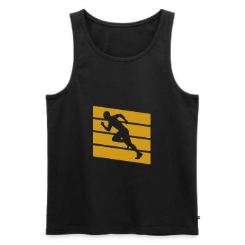 Jogging Iron Man - Débardeur bio Premium Homme - noir - Devant - Michal (187cm)