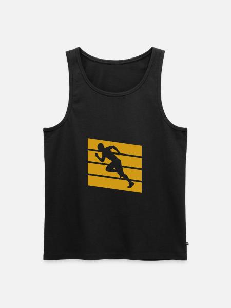 Jogging Iron Man - Men's Premium Organic Tank Top - black