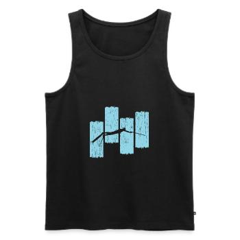 Cadeau de pêche sous marine - Débardeur bio Premium Homme - noir - Devant - Michal (187cm)