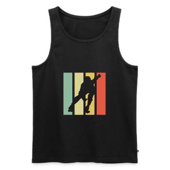 Roller Derby Reggae - Männer Premium Bio Tank Top - Schwarz - Vorne - Michal (187cm)