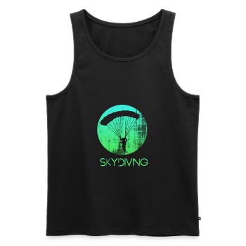 fallschirmspringen - Männer Premium Bio Tank Top - Schwarz - Vorne - AI Model Male 178 light (178cm)