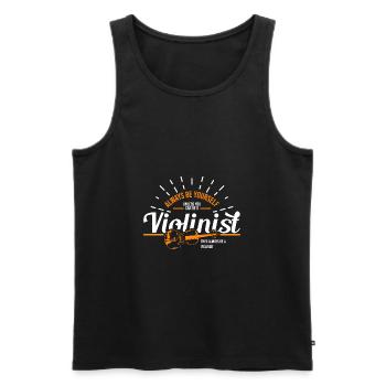 Geige Geiger - Männer Premium Bio Tank Top - Schwarz - Vorne - AI Model Male 178 light (178cm)