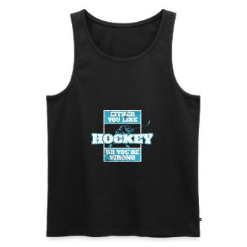 hockey - Débardeur bio Premium Homme - noir - Devant - Michal (187cm)