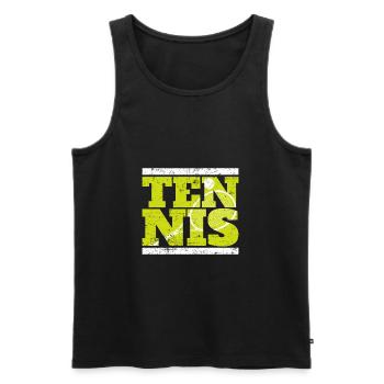 Tennis - Débardeur bio Premium Homme - noir - Devant - Michal (187cm)
