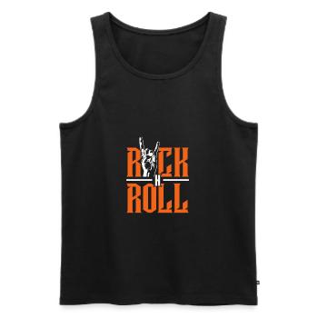 Rock 'n' Roll - Männer Premium Bio Tank Top - Schwarz - Vorne - AI Model Male 178 light (178cm)