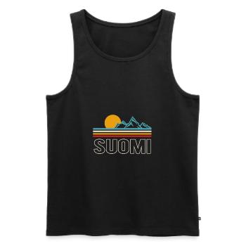 Finlande suomi - Débardeur bio Premium Homme - noir - Devant - Michal (187cm)