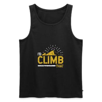 Climb Climbing Mountain - Männer Premium Bio Tank Top - Schwarz - Vorne - Michal (187cm)