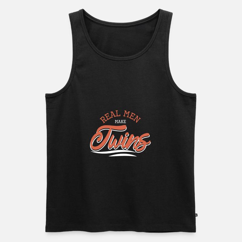 Zwillinge - Männer Premium Bio Tank Top - Schwarz