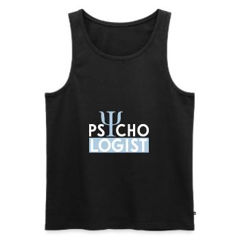 psychologue - Débardeur bio Premium Homme - noir - Devant - AI Model Male 178 light (178cm)