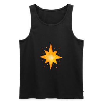 star - Men's Premium Organic Tank Top - black - Front - AI Model Male 178 light (178cm)