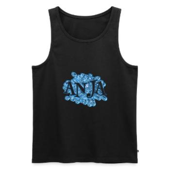 Wassertropfen Anja - Männer Premium Bio Tank Top - Schwarz - Vorne - AI Model Male 178 light (178cm)