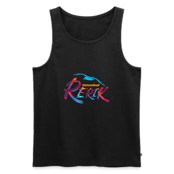 Rerik Ostseebad Möwe - Männer Premium Bio Tank Top - Schwarz - Vorne - AI Model Male 178 light (178cm)