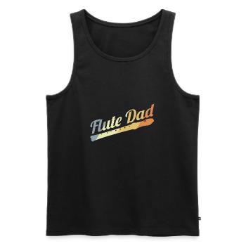 Père flûte - Débardeur bio Premium Homme - noir - Devant - Michal (187cm)