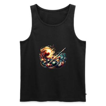 Billard 8er Ball Snooker Queue Billardtisch - Männer Premium Bio Tank Top - Schwarz - Vorne - AI Model Male 178 light (178cm)
