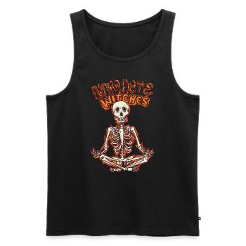 namaste withces yoga skull pour halloween - Débardeur bio Premium Homme - noir - Devant - Michal (187cm)