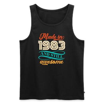 Made In 1983 And Still Awesome - Men's Premium Organic Tank Top - black - Front - Michal (187cm)